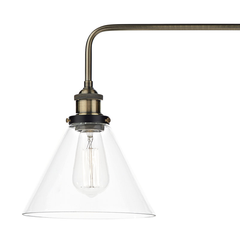 Schell 3 - Light Kitchen Island Pendant, Brass/Black