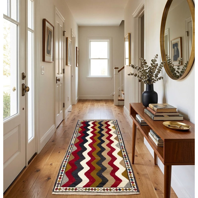 Tapis oriental en laine noué à la main 2 pi 7 po x 4 pi 10 po