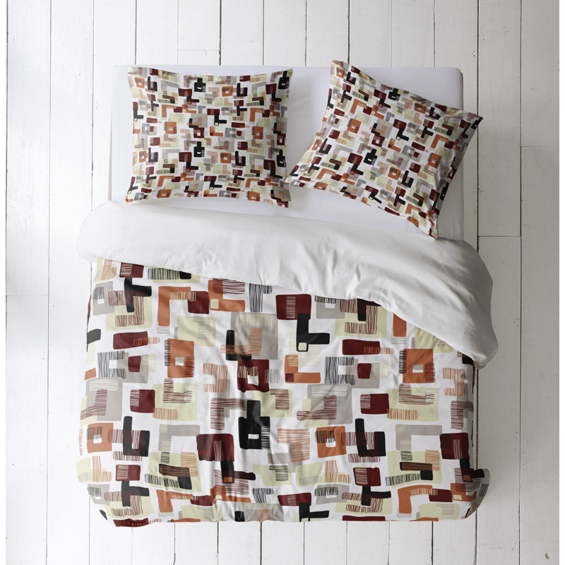 Abstract Duvet Cover, King Duvet Cover + 2 King Shams