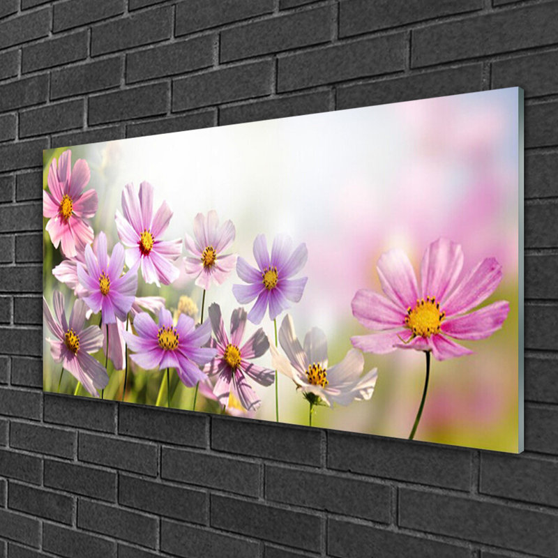Flowers Floral - Unframed Photograph on Glass