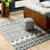 Alimatou Hand Knotted Wool/Cotton Geometric Rug in Charcoal