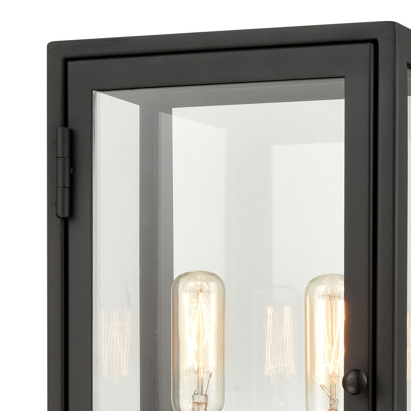 Foundation 13'' High 2-Light Outdoor Sconce - Matte Black
