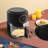 4.4Qt Visible Air Fryer with Glass Pot, 1200W Touchscreen Air Fryer Oven, 8-in-1 Countertop Convection Cooker with Rapid Heat, Non-stick & Dishwasher Safe-111378575