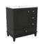 Meuble-lavabo pratique de 30 po avec lavabo - équipé d'une porte (avec tablette) et de trois tiroirs à fermeture en douceur-662011420