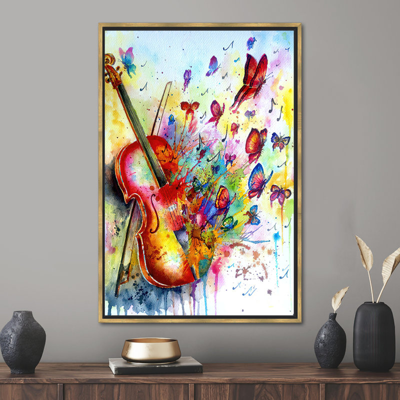 Print on Canvas, 35 cm H x 25 cm W, Framed Print without Mat, Gold