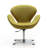 Raspberry Modern Wool Blend Upholstered Metal Swivel Balloon Chair in Green-71711576