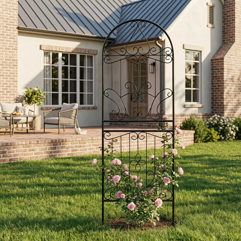  70.8" H X 24.5" W Iron Lattice Panel Trellis 1 Pack