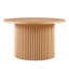 Table basse ronde en placage de bois, table basse en MDF avec base en métal, table d'appoint pour salon, salle de réception-215023182