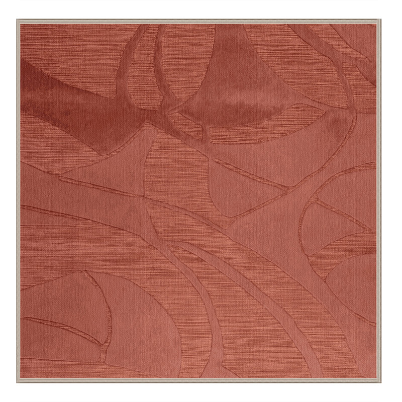 Tapis abstrait lavable à la machine, Carré 7 pi