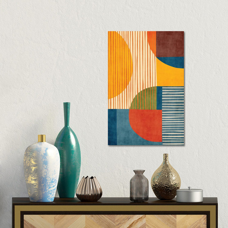 «Contemporary Color Block Abstract», reproduction d'art sur toile tendue, H 18 po x l 12 po, Toile tendue, Ne s’applique pas