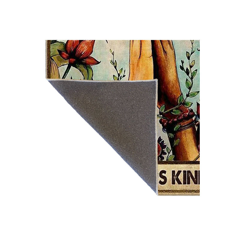 Tapis décoratif moderne à motif lavable, Tapis de couloir 3 pi 3 po x 6 pi 7 po inclus