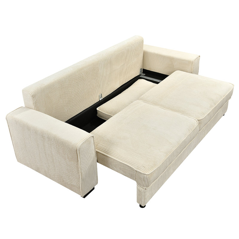Canapé-lit rembourré 91 po, Beige