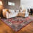 Emanuel Traditional Machine Woven Flatweave Red and Navy Area Rug with Non Skid Backing-1589561382