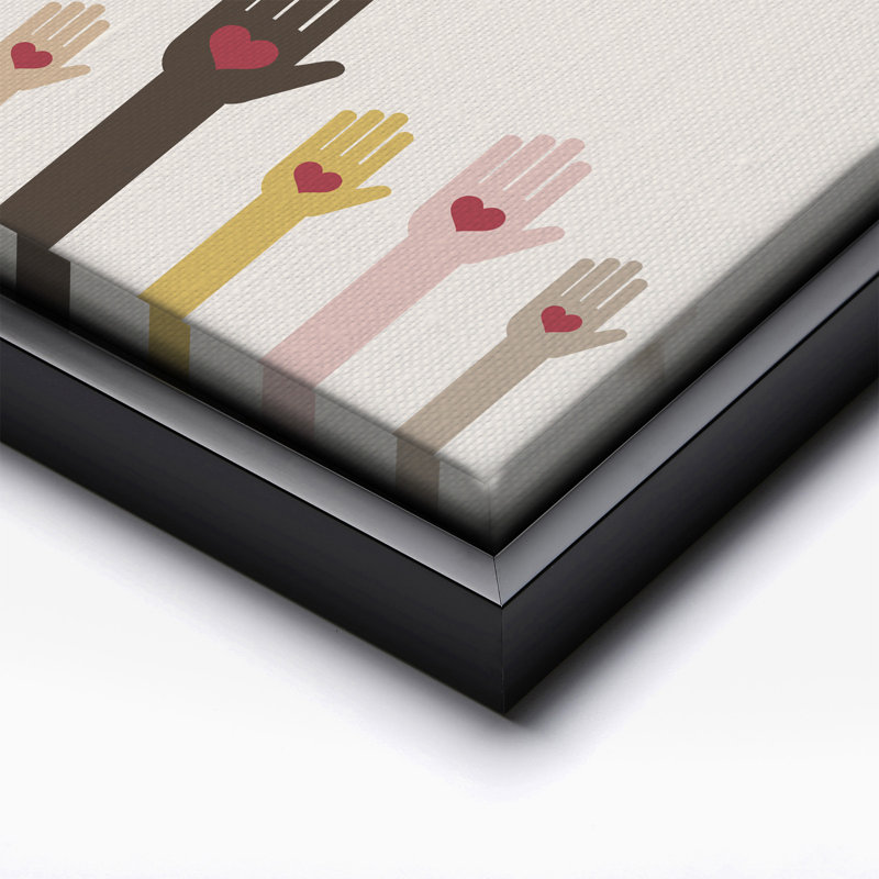 Les petites mains changent le monde, Black Framed, Canvas, 18"H x 24"W