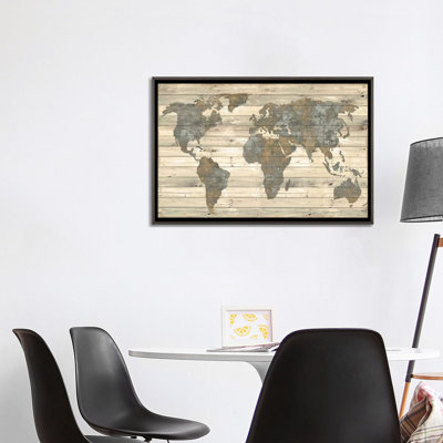 " World Map On Wood " by Jamie MacDowell