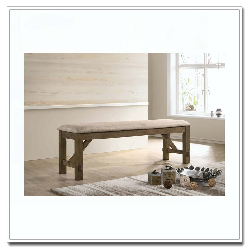 Raven Wood Fabric Upholstered Dining Bench