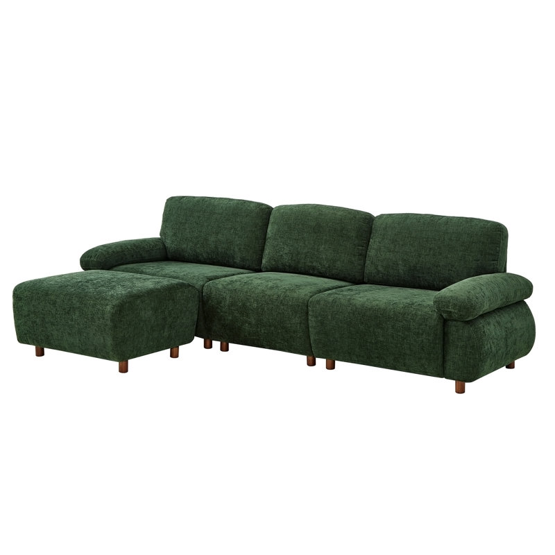 Canapé modulaire 111 "moderne 111", Chenille vert foncé