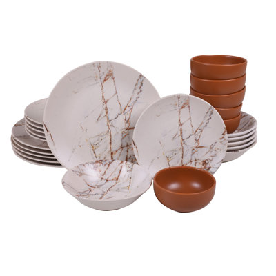 Piece Stoneware Dinnerware Set - Service for 6