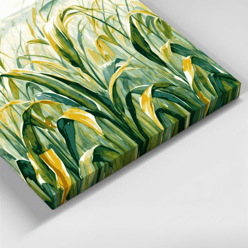 Hawaiian Sugar Cane Beige Canvas Wall Art, 32" H x 32" W
