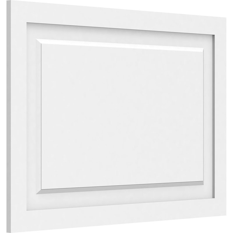 Panneau mural Harrison 3D en blanc, H 22 po x l 32 po x P 0,63 po