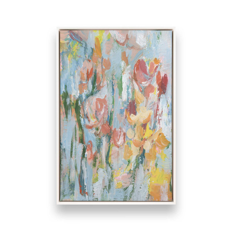 «Impressionist Floral Abstract II» par Ethan Harper, reproduction d'art, «Floater», reproduction encadrée sans passe-par