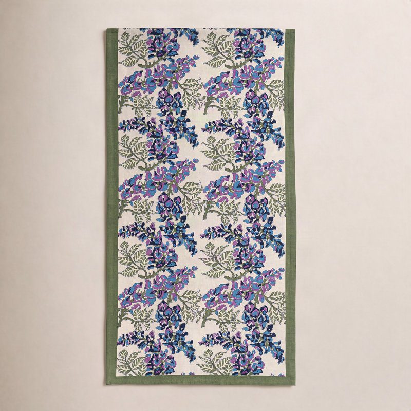 Kappa Rectangular Table Runner, 72" x 16", Blue/Green