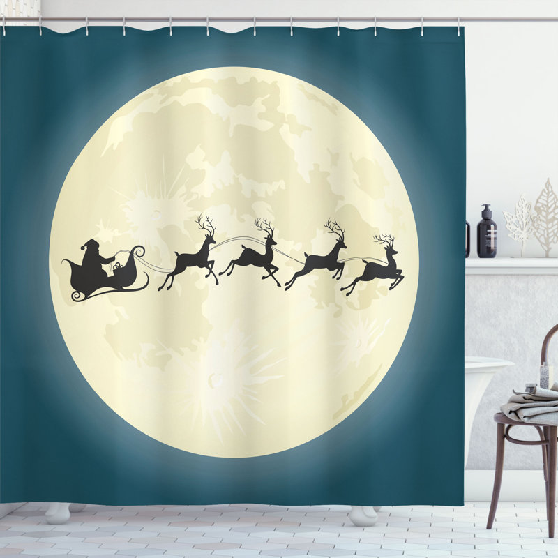 Shower Curtain with Hooks Included, 70" H x 69" W