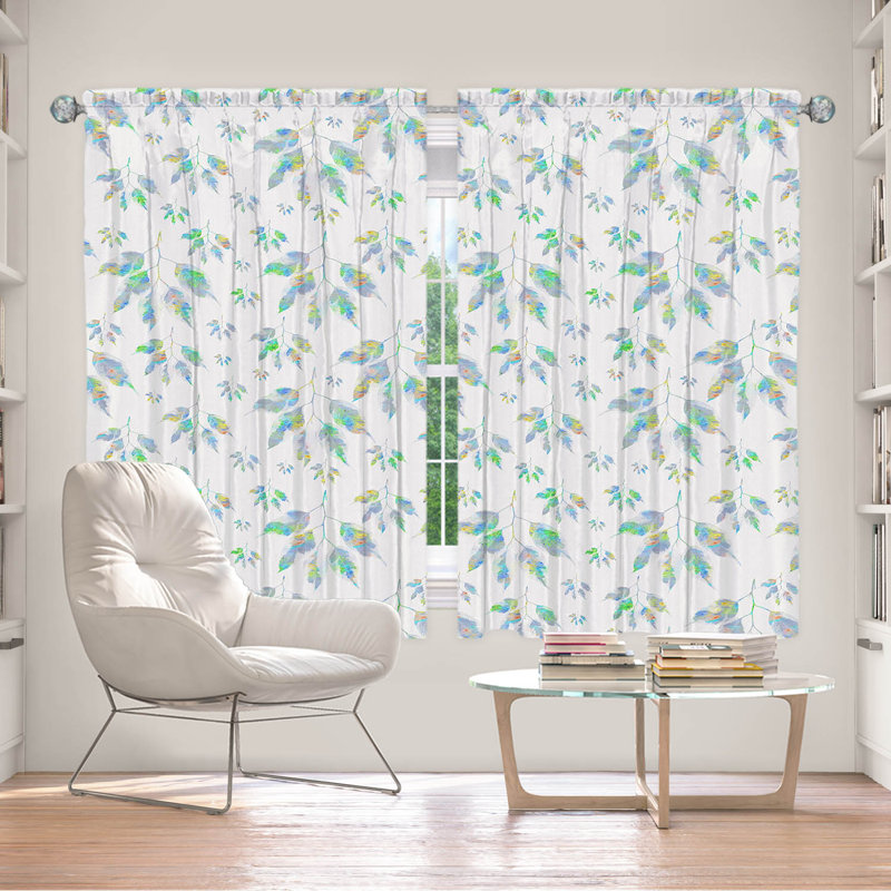 Ghassan Room Darkening Curtain Pair, Blue, 40" W x 61" L