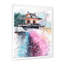 Fleurs de cerisier avec temple japonais - peinture sur toile-67442890-67442896