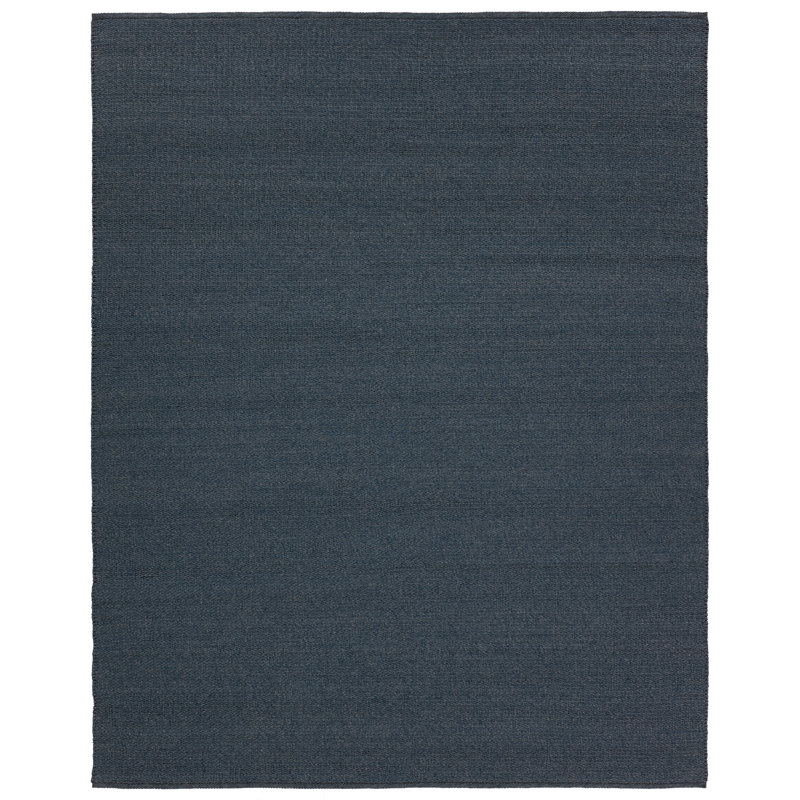 Rectangle Maverick Solid Color Hand Loomed Polyester/Polypropylene Indoor / Outdoor Area Rug in Blue, Rectangle 8' x 10'