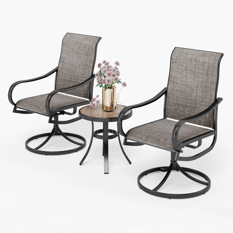 Alyah 2 - Person Patio Dining Set with Round Table