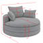 Fauteuil demi-tonneau pivotant, fauteuil rond moderne à 360 degrés-485154458