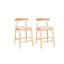 Tabourets de comptoir rembourrés de style moderne Mid-Century avec pieds en bois massif, idéal pour îlot de cuisine, salle à manger et bar-1913792397