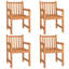 Wiley 4 - Person Teak Patio Dining Set with Square Table-86192280-86192289