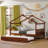 Saunderton Wooden House Bed with Trundle-298050781-298050780