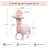 Platypus-Shaped Accent Chair, Lamb Wool Upholstered Gaming Chair, Pink-1943873964