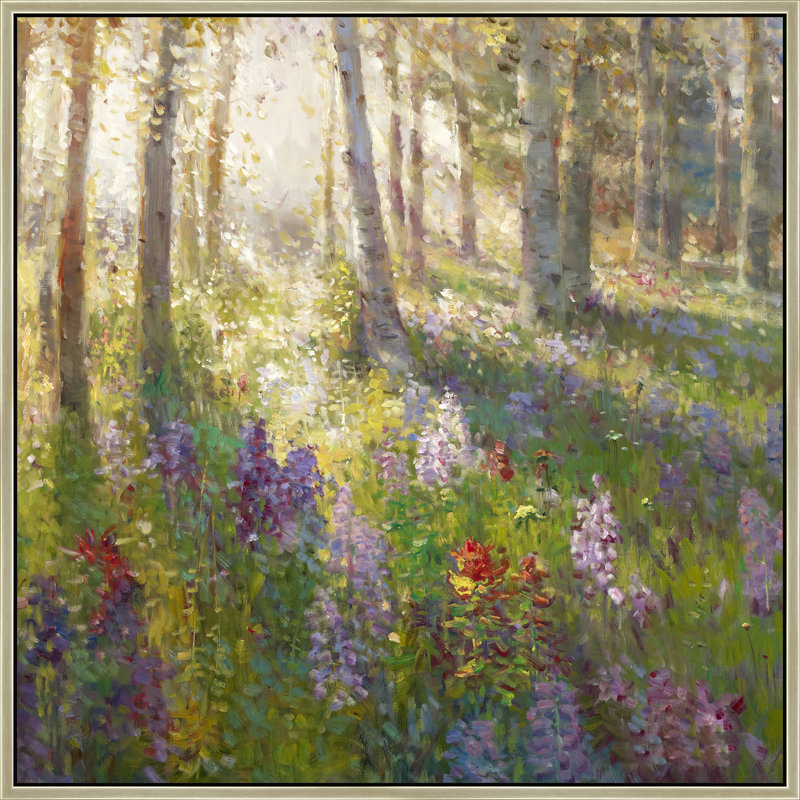 Twilight Among The Lupines Print, Brown, 26" H x 26" W