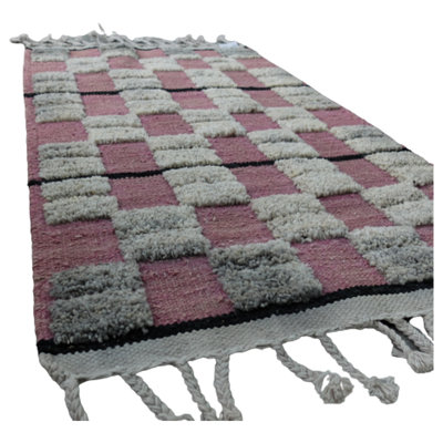 Eithne Plaid Hand Woven 65cm X 105cm Area Rug