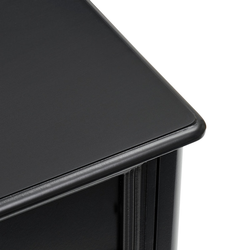 Bisbee 45cm W Manufactured Wood Bedside Table, Black
