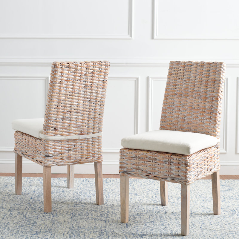 Chaise d'appoint avec coussin Tewksbury, Blanchies
