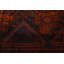 Tapis noir brûlé orange Teimani 4 pi 3 po x 6 pi 7 po