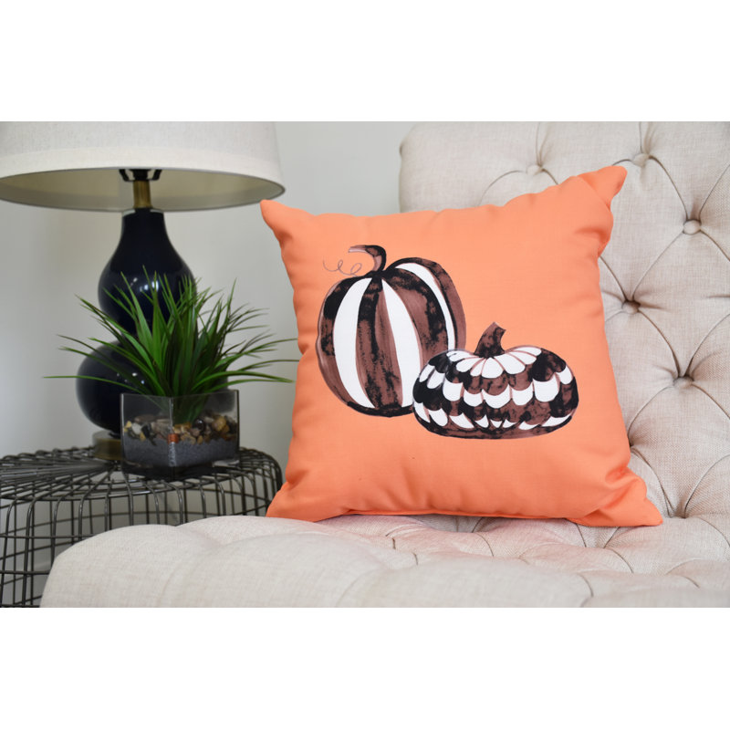 Housse et insert de coussin carré Witches Brew Pumpkin Duo, 20 po x 20 po, Orange