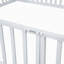 Lit en métal avec clôture et porte, blanc-106853773