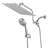 Chrome Shower System 12 Inch Bathroom Luxury Rain Mixer Shower Combo Set Wall Mounted Rainfall Shower Head And Handheld System Shower Faucet Set-125225681