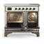 Majestic III Series 40 Inch Induction Range with 6 Induction Elements in Stainless Steel (Brass Trim)-1837201733-1837201732