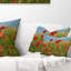 Coussin lombaire de jardin floral sauvage
