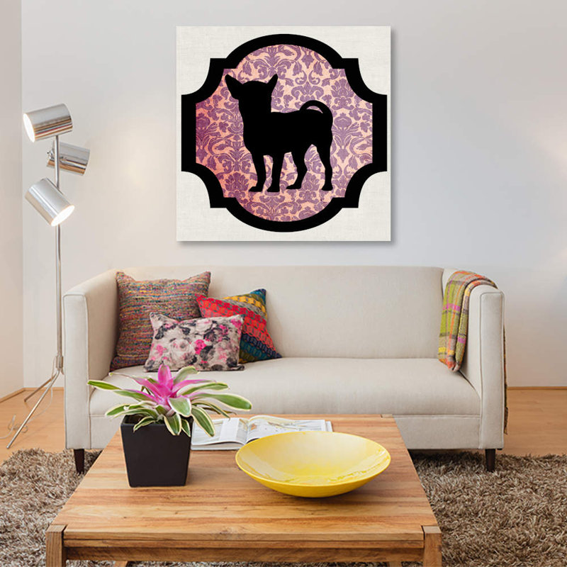 « chihuahua ii », reproduction sur toile tendue "5by5collective, H 12 po x l 12 po x P 0,75 po, Toile tendue, Pas de tapis