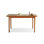 Modern Rectangular Glass Wickerwork Solid Wood Dining Table