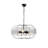 3 - Light Iron Dimmable Globe Chandelier