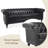 83.66'' Faux Leather Sofa-570051053